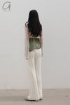 SWAYING/KNIT Slightly Transparent Mohair 2 Piece Set (with Bra) SW22AW1T25 White/Green PS52